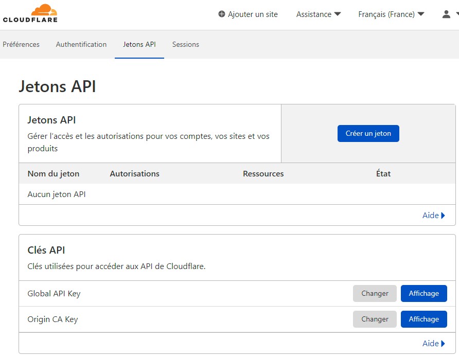 Cloudflare Trouver sa clé API et son ID zone Blog pour hackers